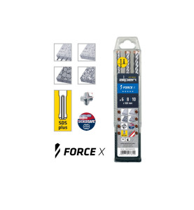 Alpen SDS-plus ste ForceX Hammer Drill Bit - 3pcs.