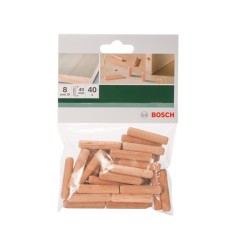 Wooden Dowels BOSCH ∅8 x 40 mm - 40pcs