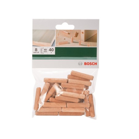 Wooden Dowels BOSCH ∅8 x 40 mm - 40pcs
