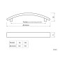 KAMA 7007 Furniture Handle - 96 mm, Matt Nickel