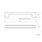 KAMA 9162 Furniture Handle - 160 mm, Chrome