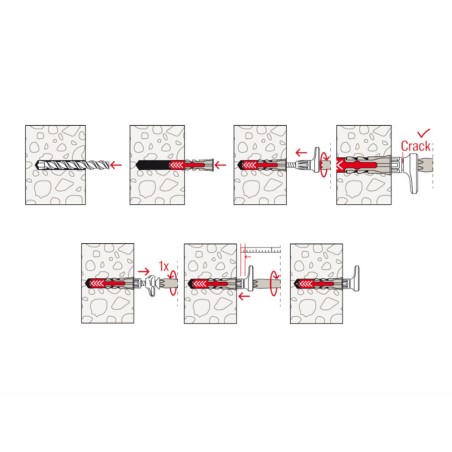 Дюбел с Г-образна кука Fischer EasyHook Angle - блистер