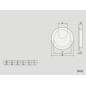 Метална розетка за кабели - ф60 мм, Хром мат