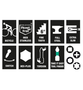 К-т тресчотка с битове WERA 10ч - Bicycle Set 9