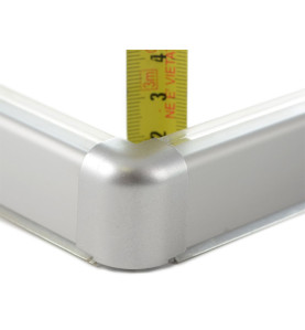 External Corner For Convex Skirting - Mini, Matte Chrome
