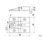 GTV Butterfly Furniture Hinge - 180 degrees