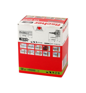 Fischer Universal Plugs UX - 6 x 50 mm, 50 pc.