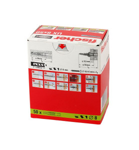 Fischer Universal Plugs UX - 8 x 50 mm, 50 pc.