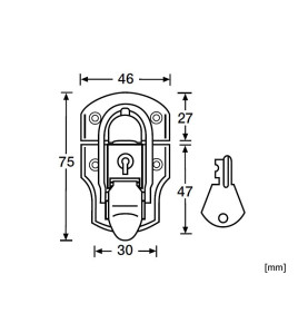 Adam Hall 1903 Locking Drawbolt - Scheme