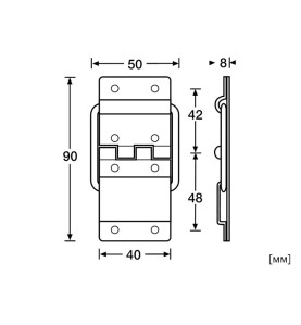 Adam Hall 2524 Strut Hinge - Scheme