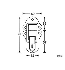 Adam Hall 1602 Padlocking Catch - Scheme