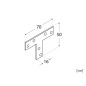 DMX KT 1 T-type Flat Metal Plate - 70 х 50 х 16 mm