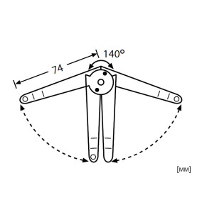 Adam Hall 2701 Lid Stay - Click Stop, Scheme