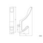 Z-007 Furniture Hook - Chrome