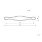 KAMA 1096 Retro Furniture Handle - 96 mm, Old Silver