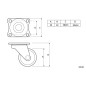 GTV LAG Furniture Castor With Ball-bearing Plate - ∅30 mm