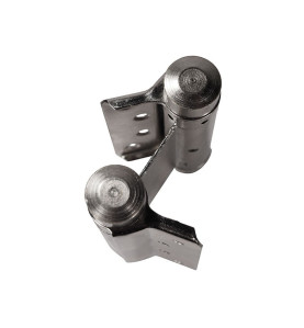 IBFM Double Acting Spring Hinges Set - 75 mm, Nickel, Up to 15 kg doors