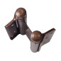 IBFM Double Acting Spring Hinges Set - 100 mm, Bronze, Up to 22 kg doors