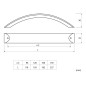 KAMA 003 Aluminium Furniture Handle - 160 mm