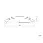 KAMA 026 Furniture Handle - 96 mm, Matt Chrome