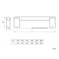 KAMA UA Aluminium Furniture Handle - 480 mm