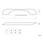 KAMA 1105 Furniture Handle - 128 mm, Matt Nickel