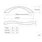 KAMA 1053 Furniture Handle - 128 mm, Matt Nickel