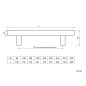 KAMA 8925 Furniture Handle - 576 mm, Inox