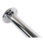 GTV Round Wardrobe Rail Holder - 25 mm, Chrome