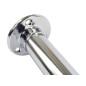 GTV Round Wardrobe Rail Holder - 25 mm, Chrome