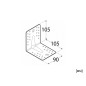 DMX KP 2 Wide Strengthened Angle Bracket - 105 x 105 x 90 mm