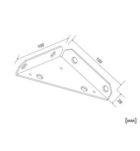 NS 100 Metal Chest Corner - Scheme
