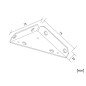 DMX NS Metal Chest Corner NS 75 x 75 x 20 mm