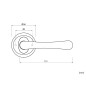 Draco Interior Door Handles - WC, Matt Nickel