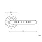 Cobra Interior Door Handles - WC, Matt Chrome