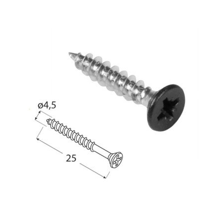 Wood screws DOMAX with black head - 12pcs.
