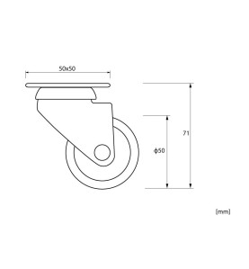 BQ07-S Ball-bearing Castor With Plate