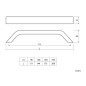 KAMA 012 Aluminium Furniture Handle - 128 mm, Elephant Bone
