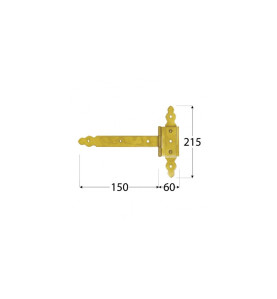 ZBNO Decorative Gate Hinge - Scheme