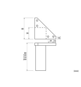 KR-F027E Furniture Leg - scheme