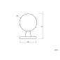 KAMA 8125S Furniture Handle - 19 mm, With Screw, Matt White