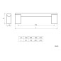 UA172 Aluminium Furniture Handle - 128 mm