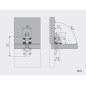 GTV PBR Furniture Hinge - Small, 27 x 43 mm