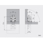 GTV PBR Furniture Hinge - Large, 35 x 56 mm