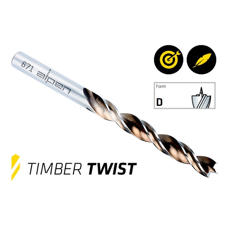 Wood drill bit Alpen - Timber Twist