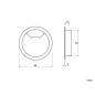 Plastic Cable Rosette - ∅60 mm, Beige