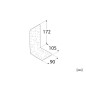 DMX KP 6 Wide Strengthened Angle Bracket - 172 x 105 x 90 mm