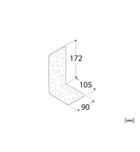 DMX KP 6 Wide Strengthened Angle Bracket - Scheme
