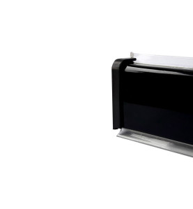 End Cap For PVC Convex Skirting - Mini, Left, Black