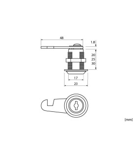 KM-103 Cam Lock - 30 mm